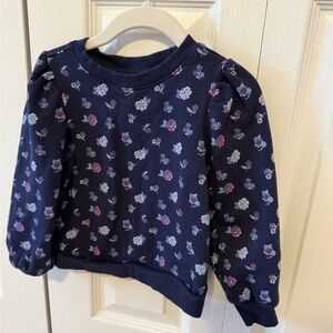 Janie and Jack Navy Floral Sweatshirt